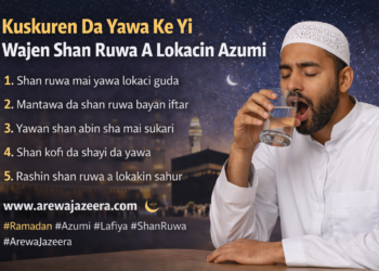 Kuskuren Da Mutane Da Yawa Ke Yi Wajen Shan Ruwa A Lokacin Azumi