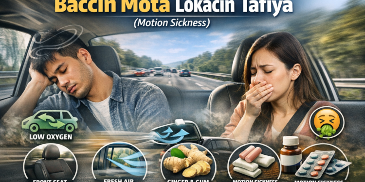 Yadda Za Ka Guji Baccin Mota Lokacin Tafiya (Motion Sickness)